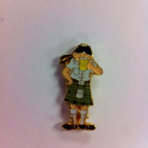 Scot Drinking Ale Pin