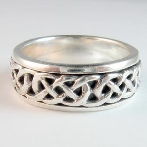 Silver Celtic Knot Spinner Ring