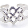 Silver Celtic Weave Toe Ring