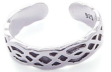 Silver Celtic Band Toe Ring
