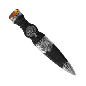 Clan Crest Sgian Dubh with Stone